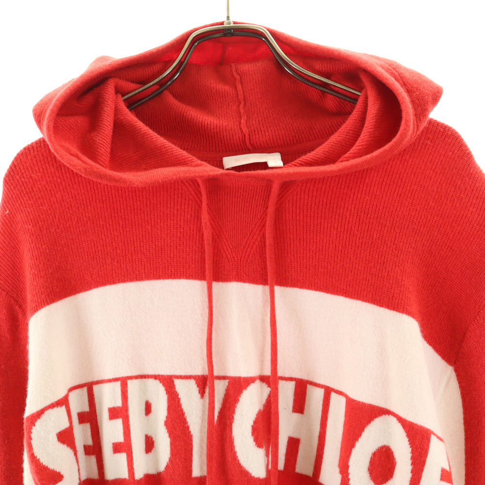 SEE BY CHLOE シーバイクロエ 長袖 ニット パーカー XS レッド系 レディース