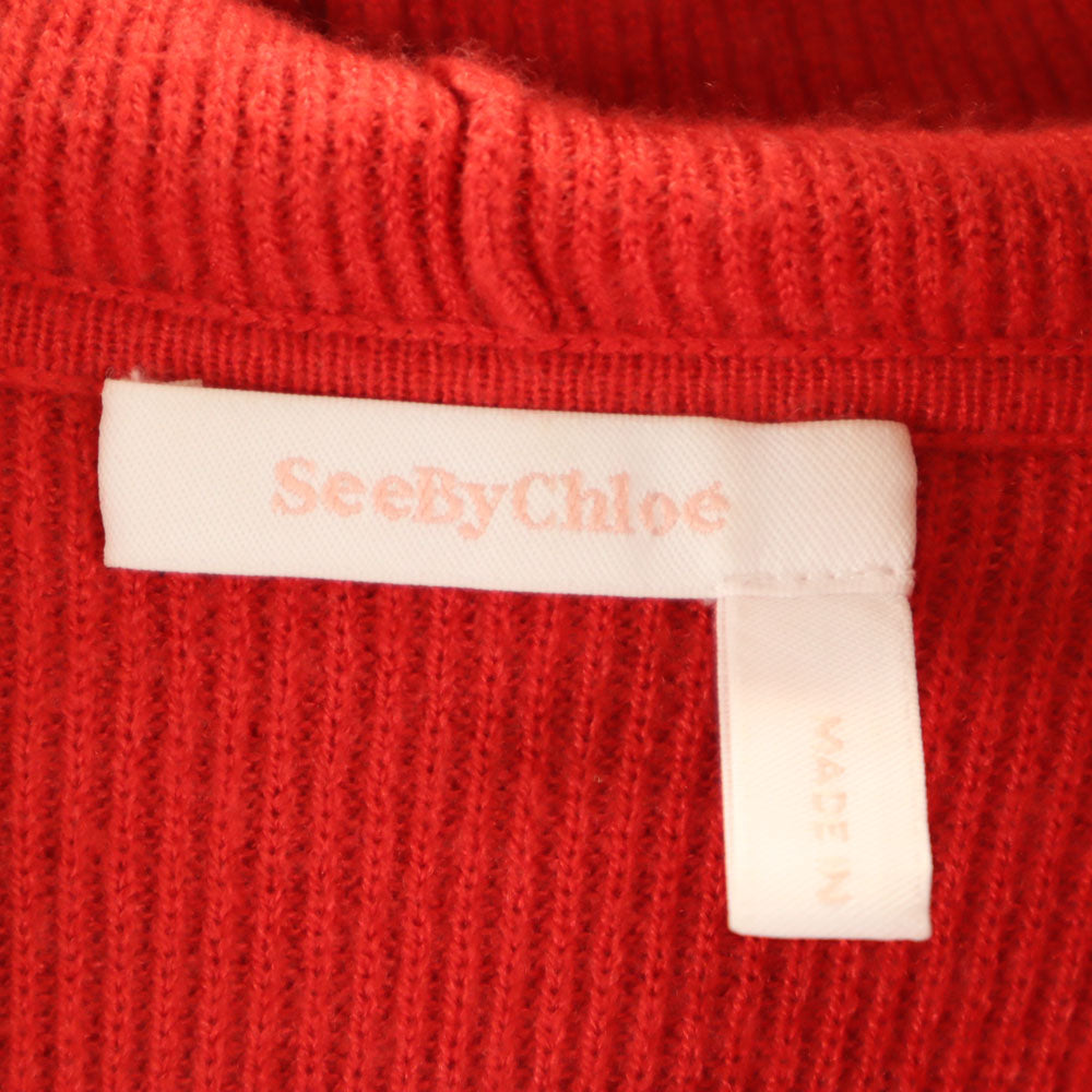 SEE BY CHLOE シーバイクロエ 長袖 ニット パーカー XS レッド系 レディース