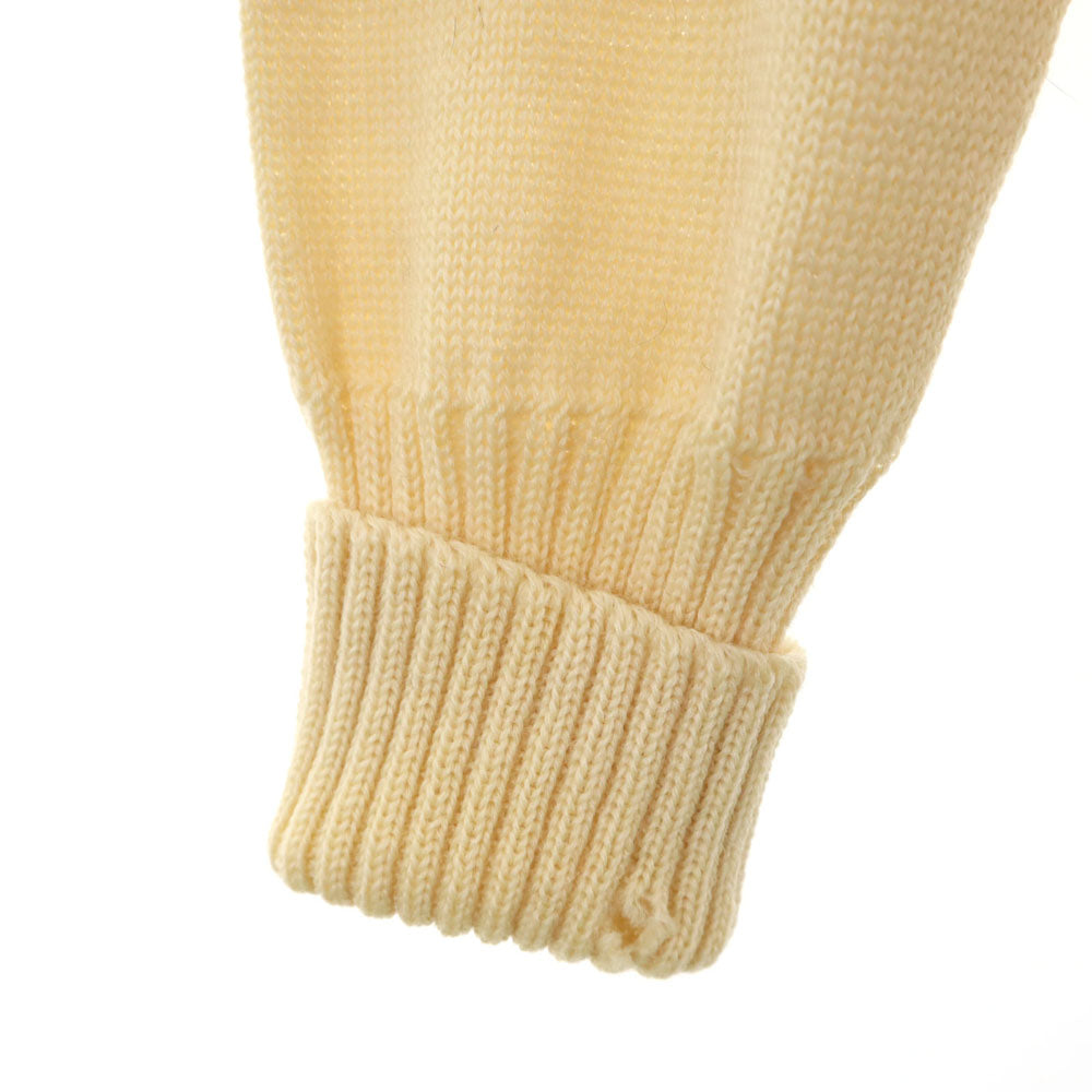 カンデル 60s ヴィンテージ レタード 長袖 Vネック ニットカーディガン アイボリー レディース