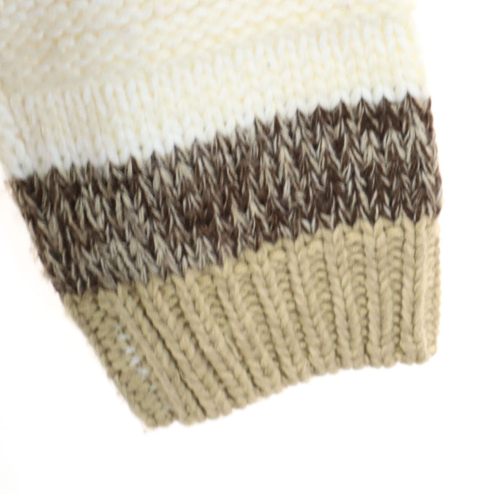 Desigual デシグアル ニット切替 トラッカー ジャケット XL グレージュ レディース