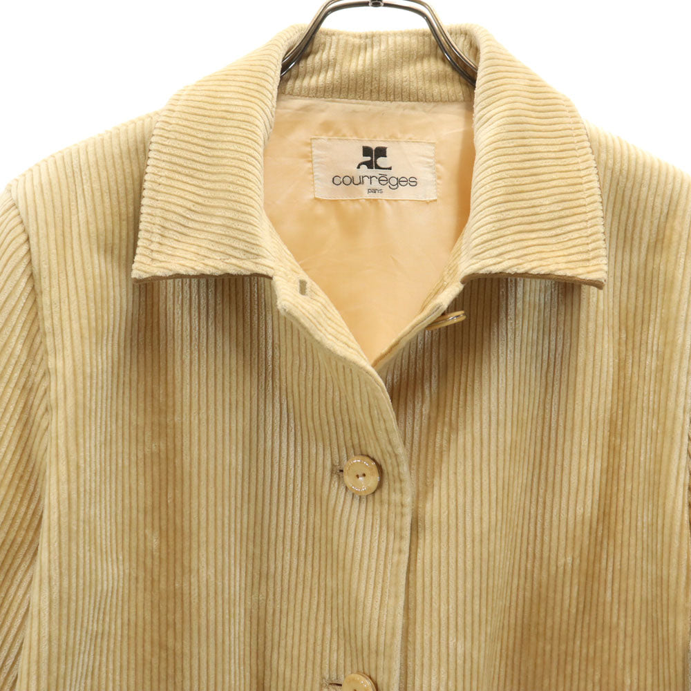 courreges クレージュ コーデュロイジャケット 9AR クリーム系 レディース