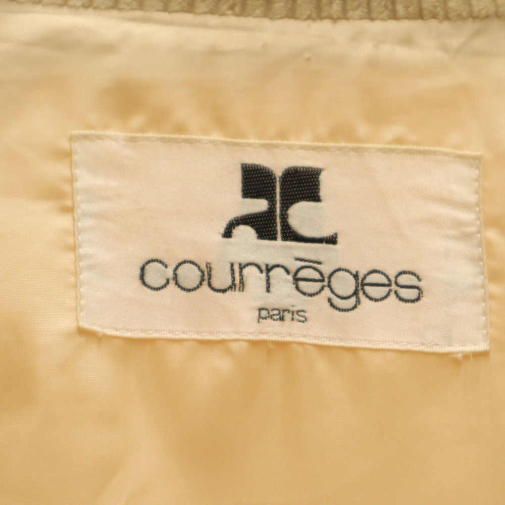 courreges クレージュ コーデュロイジャケット 9AR クリーム系 レディース