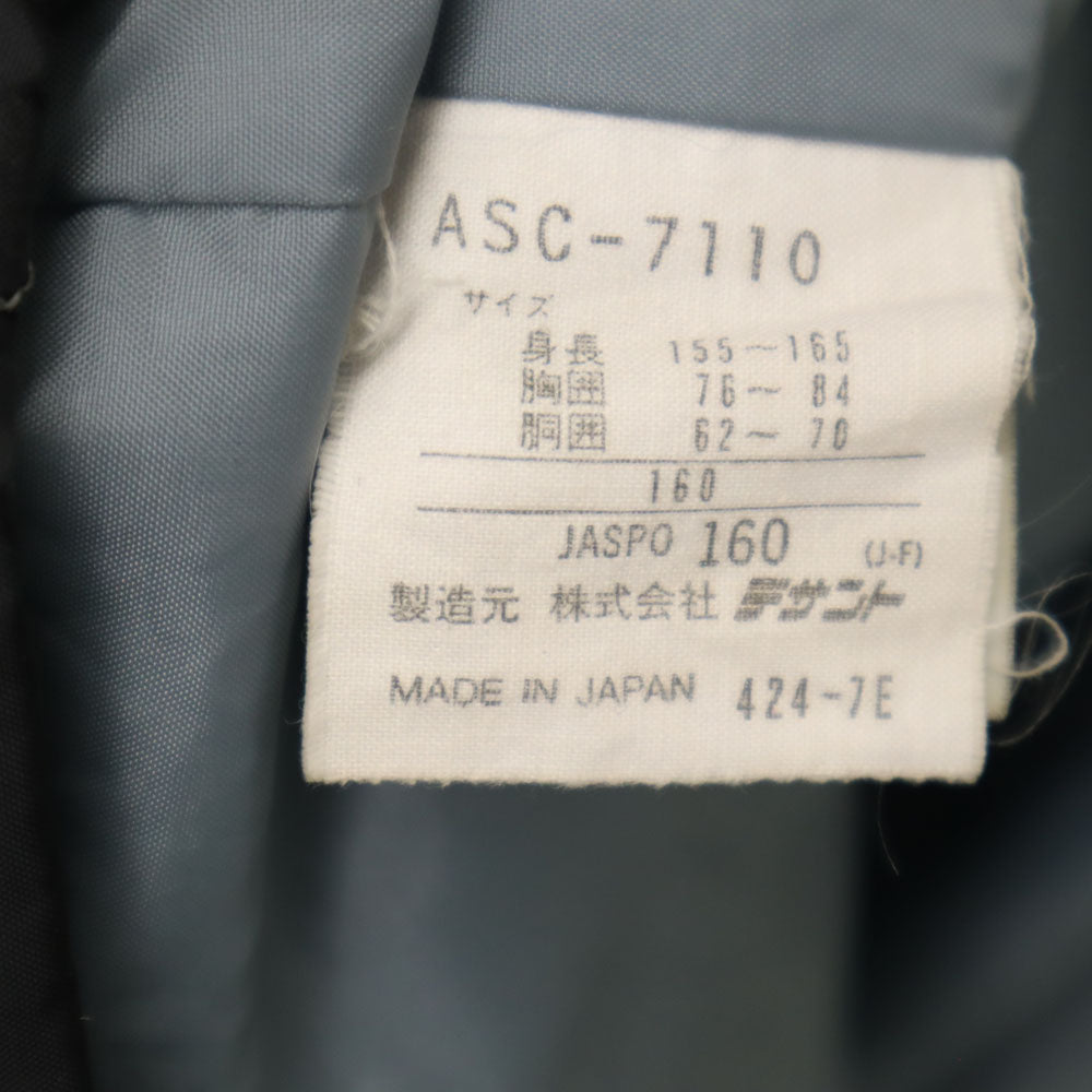 adidas アディダス 90s 日本製 デサント社 オールド トレフォイルロゴ 中綿ジャケット 160 ブラック キッズ