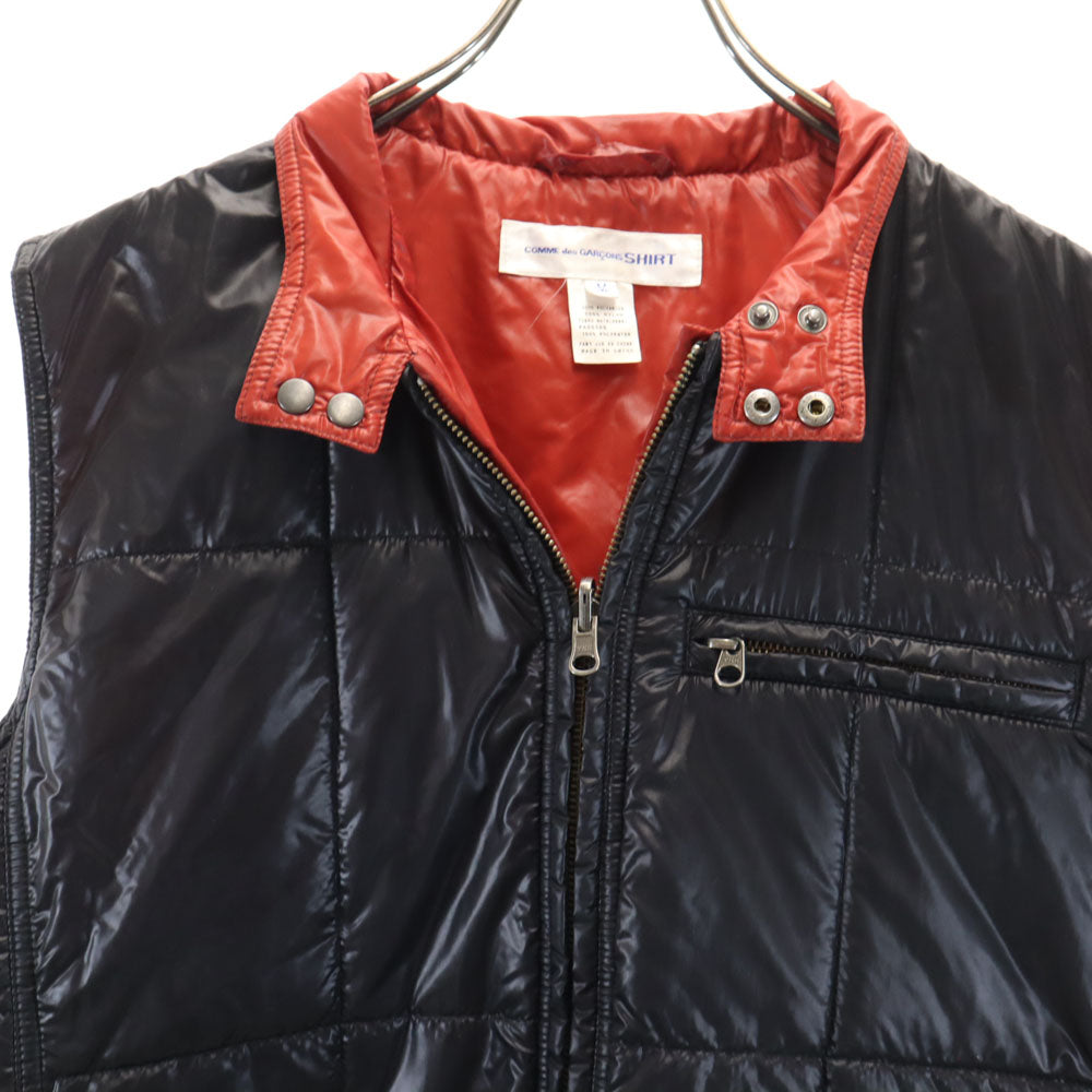 コムデギャルソンシャツ リバーシブル 中綿ベスト M チャコールブラック COMME des GARCONS SHIRT メンズ
