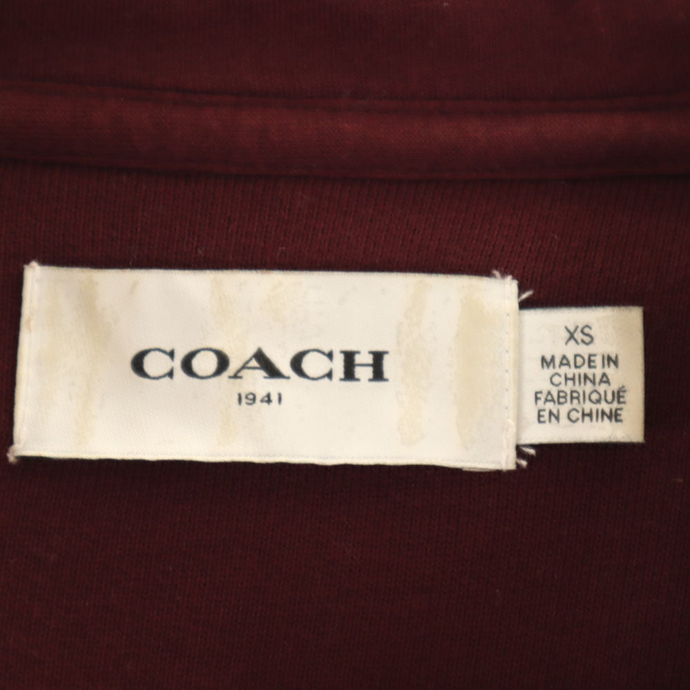 コーチ 長袖 スウェット パーカー XS ボルドー COACH レディース