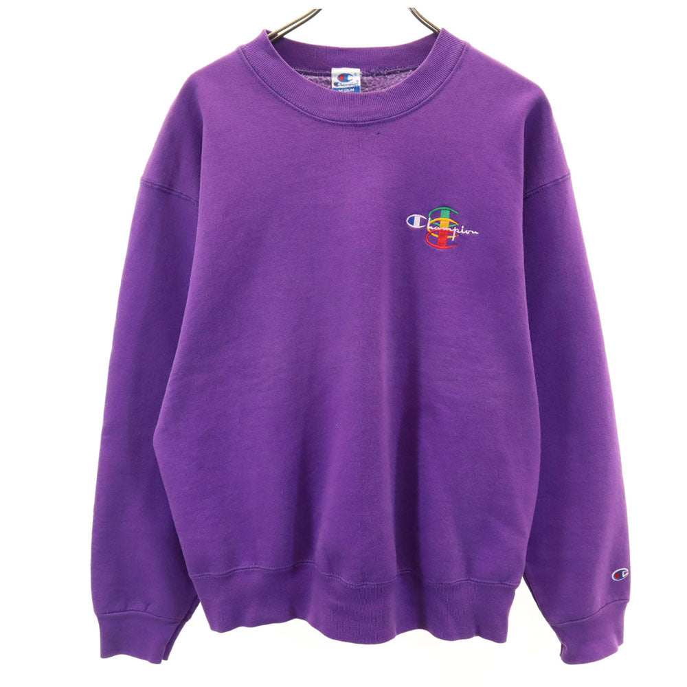 Champion チャンピオン 90s オールド USA製 青タグ 長袖 スウェット トレーナー M パープル 裏起毛 メンズ