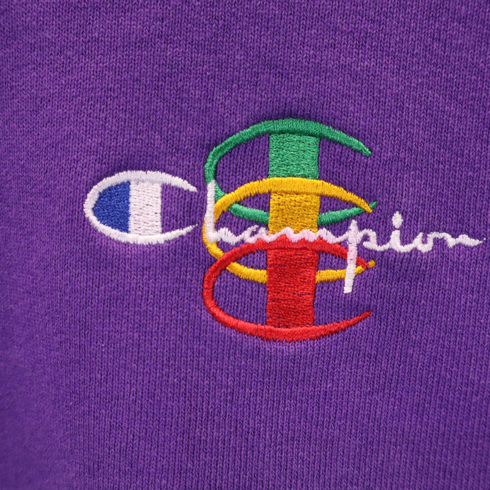 Champion チャンピオン 90s オールド USA製 青タグ 長袖 スウェット トレーナー M パープル 裏起毛 メンズ