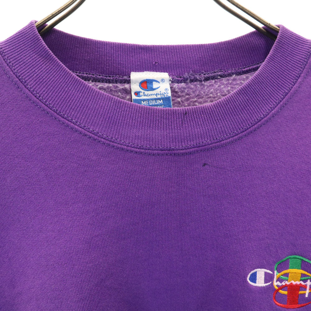 Champion チャンピオン 90s オールド USA製 青タグ 長袖 スウェット トレーナー M パープル 裏起毛 メンズ