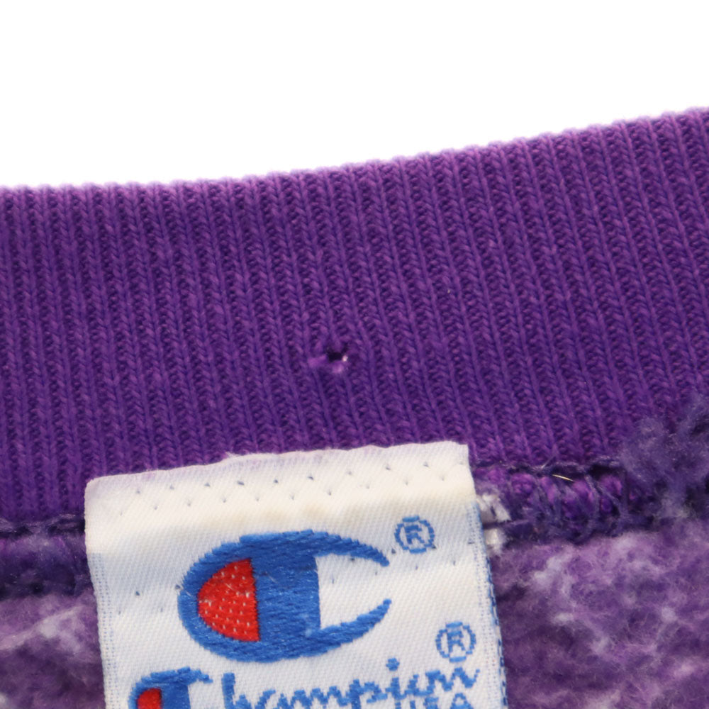 Champion チャンピオン 90s オールド USA製 青タグ 長袖 スウェット トレーナー M パープル 裏起毛 メンズ