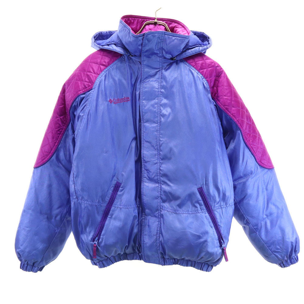Columbia コロンビア 90s オールド ダウンジャケット 18/20 青紫 アウトドア ユースサイズ キッズ