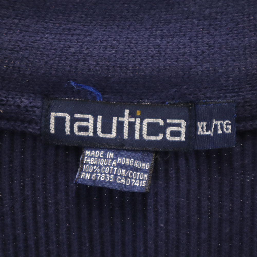 NAUTICA ノーティカ 90s オールド チルデン 長袖 Vネック セーター XL ネイビー ニット メンズ