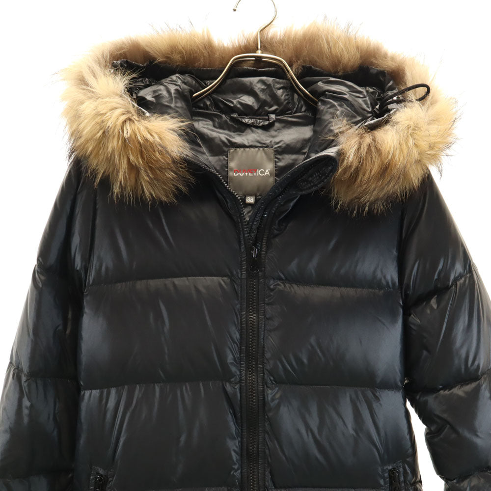 DUVETICA デュベティカ カッパ ダウンジャケット 38 チャコールグレー フォックスファー付き KAPPA レディース