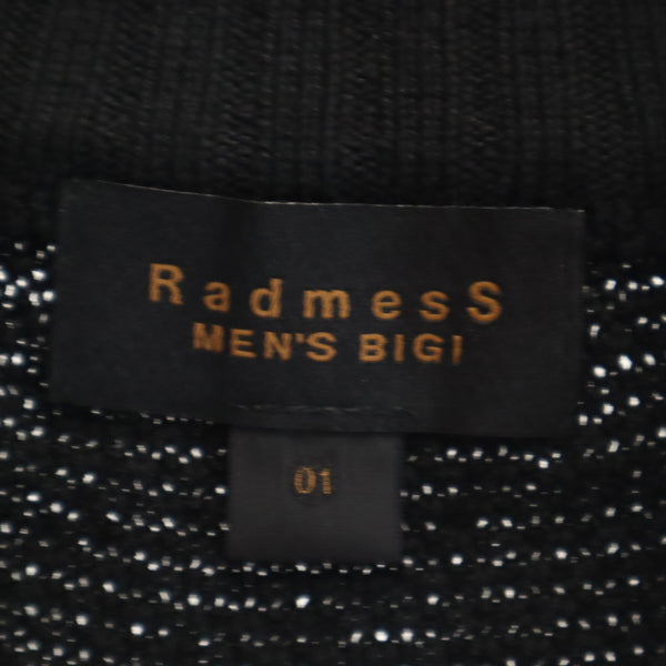 美品 ラッドメスメンズビギ ニットジャケット 1 ブラック RadmesS MEN'S BIGI メンズ