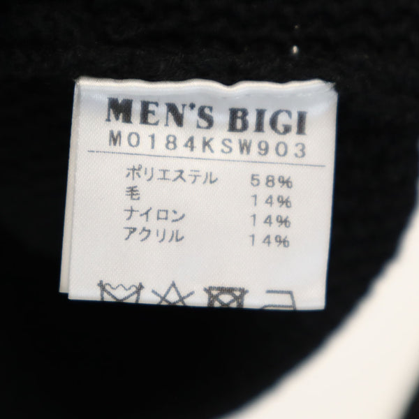 美品 ラッドメスメンズビギ ニットジャケット 1 ブラック RadmesS MEN'S BIGI メンズ