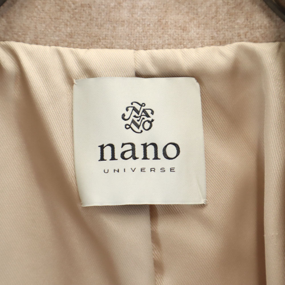 美品 nano universe ナノユニバース チェスターコート 36 ピンク レディース