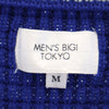 美品 メンズビギ 長袖 セーター M ブルー MEN'S BIGI ニット メンズ