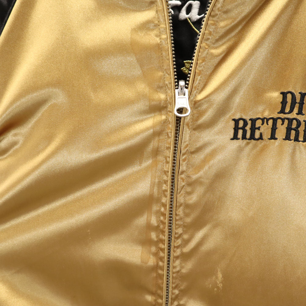 抜刀娘 リバーシブル スタジャン M ゴールド/ブラック メンズ