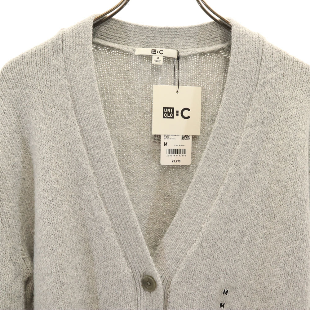 未使用 ユニクロシー 長袖 Vネック フレアスリーブ ニットカーディガン M グレー UNIQLO : C クレア・ワイト・ケラー レディース