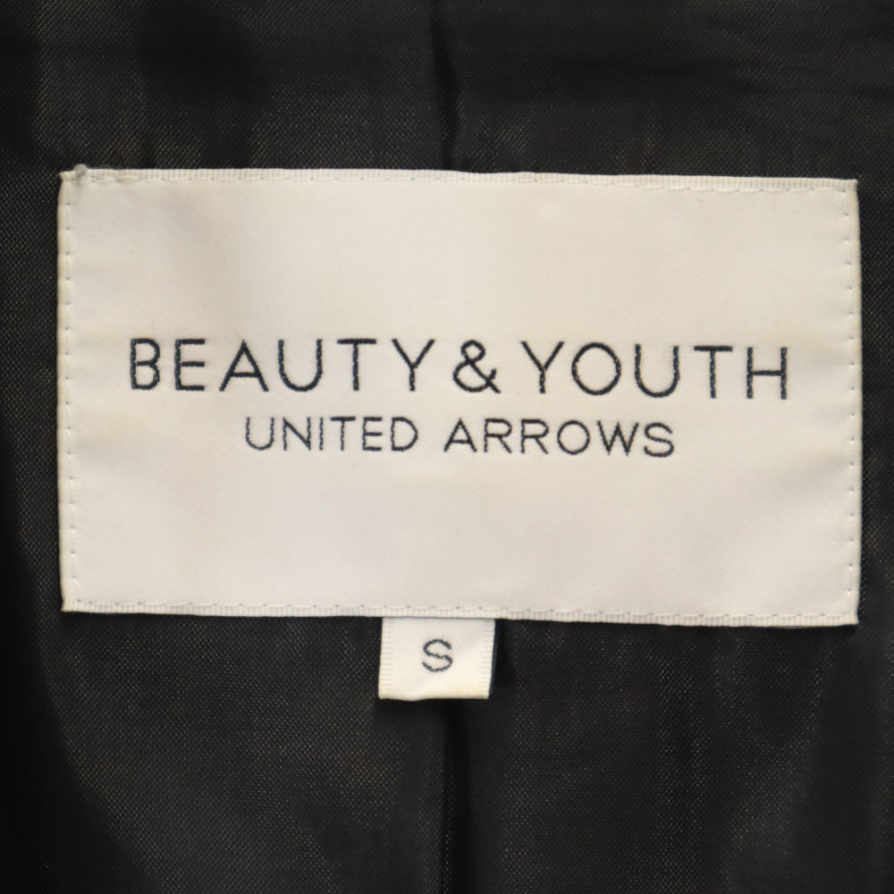ビューティーアンドユースユナイテッドアローズ 日本製 チェック柄 ダブル テーラードジャケット S ブラック 他 BEAUTY&YOUTH UNITED ARROWS ブレザー レディース