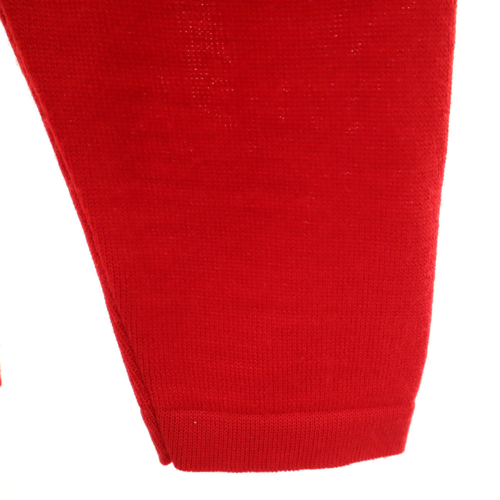 YVES SAINT LAURENT イヴサンローラン 長袖 ニット 上下 セットアップ M レッド スカート レディース