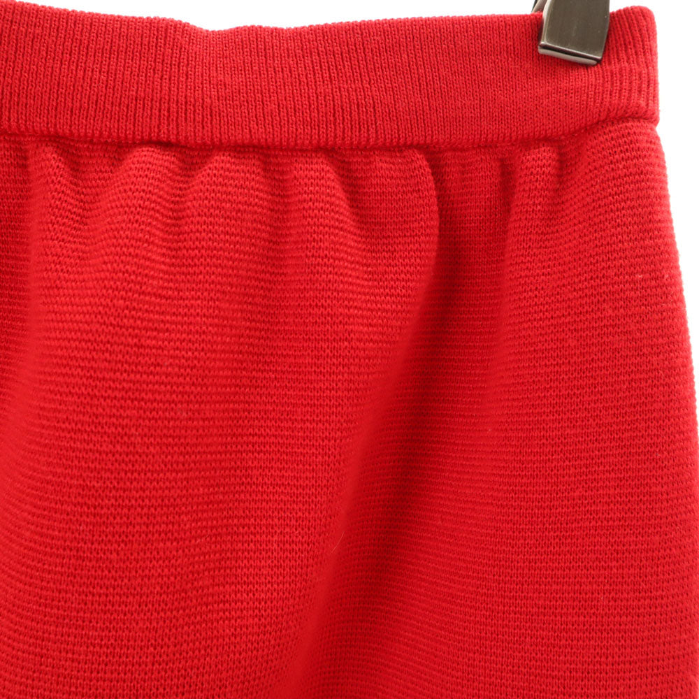 YVES SAINT LAURENT イヴサンローラン 長袖 ニット 上下 セットアップ M レッド スカート レディース