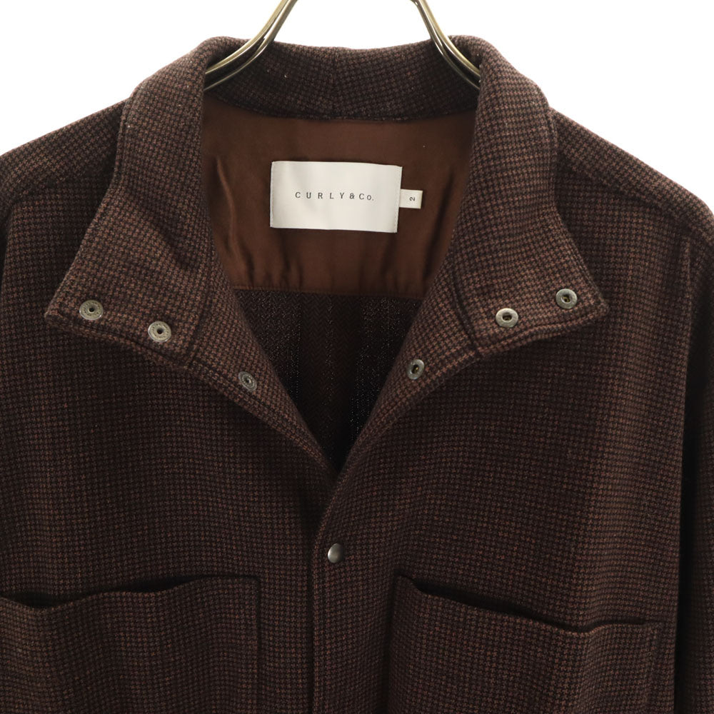 カーリーアンドシーオー 日本製 長袖 シャツ 上下 セットアップ 2 ブラウン メンズ
