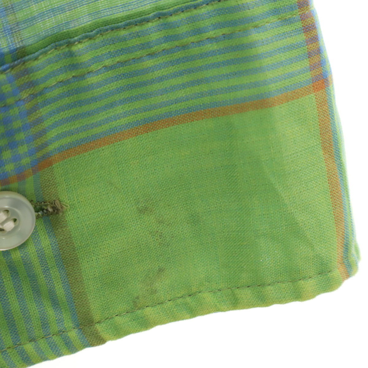 B.V.D 60s ヴィンテージ チェック柄 長袖 ボタンダウンシャツ M グリーン メンズ