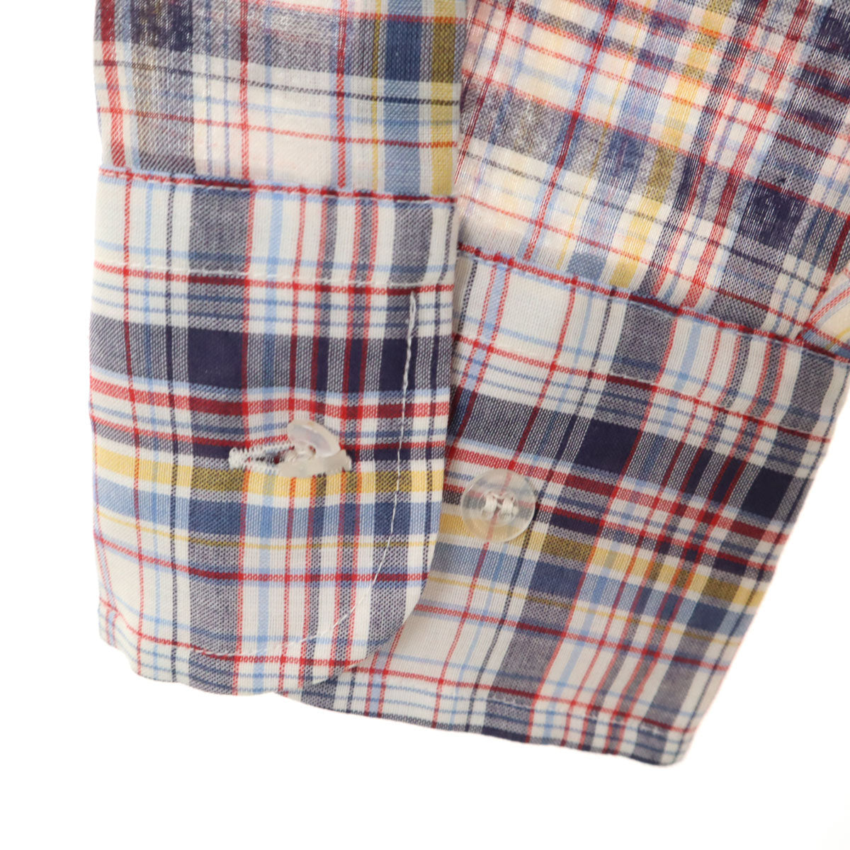 Levi's リーバイス 70s ヴィンテージビッグE 白タブ 衿芯 チェック柄 長袖 ボタンダウンシャツ M メンズ