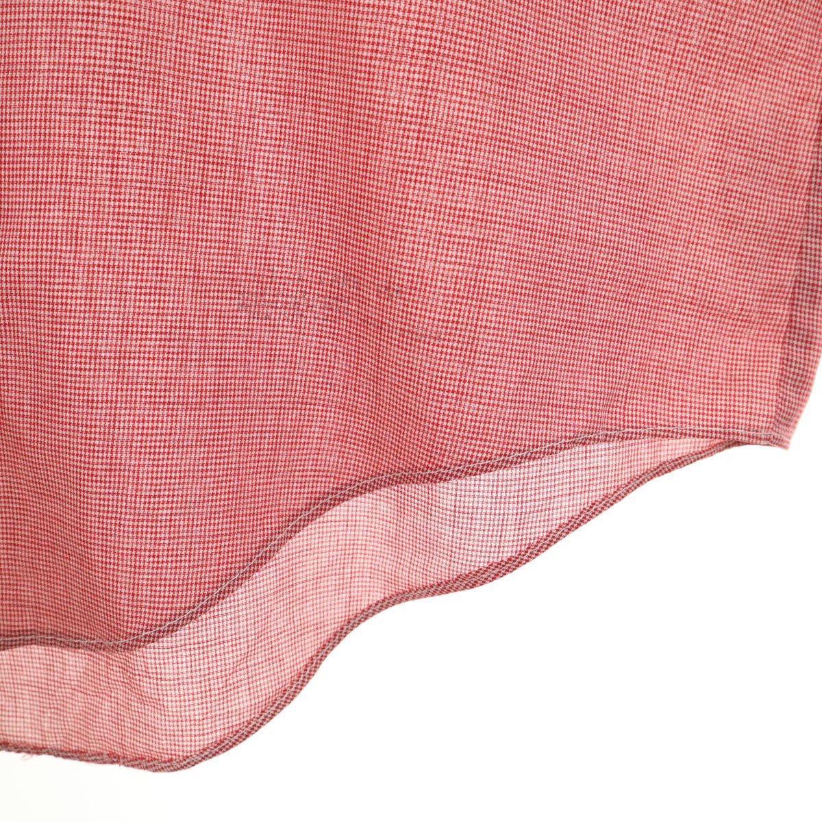 Manhattan マンハッタン 70s ヴィンテージ カナダ製 衿芯 長袖 ボタンダウンシャツ レッド メンズ