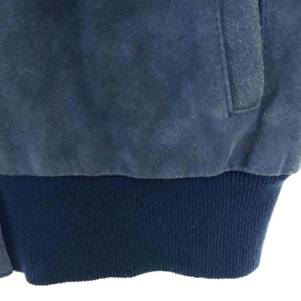 ミートパッキングディー イタリア製 羊革 レザージャケット S ブルー MEATPACKING D ブルゾン メンズ