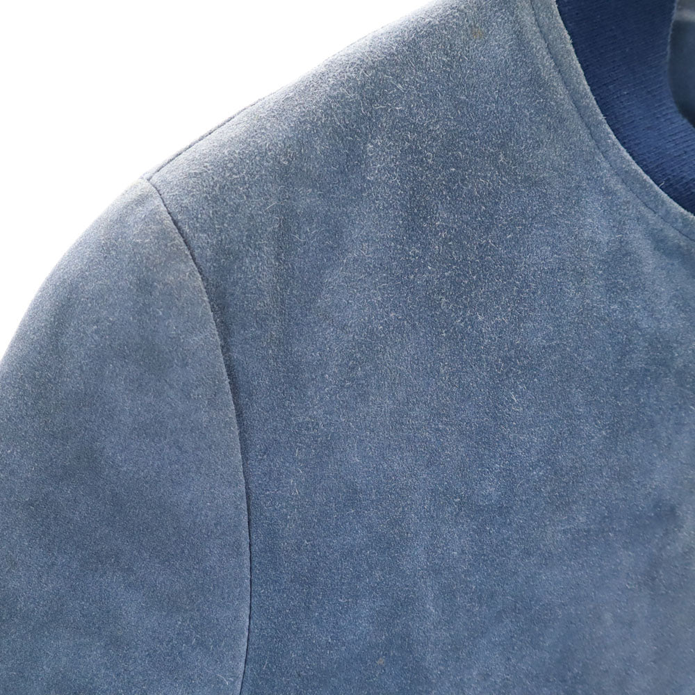 ミートパッキングディー イタリア製 羊革 レザージャケット S ブルー MEATPACKING D ブルゾン メンズ