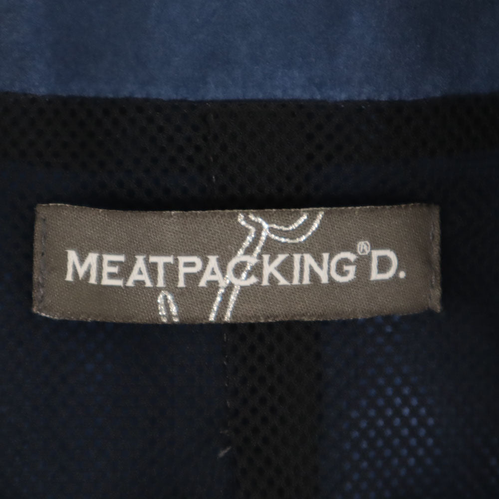 ミートパッキングディー イタリア製 羊革 レザージャケット S ブルー MEATPACKING D ブルゾン メンズ