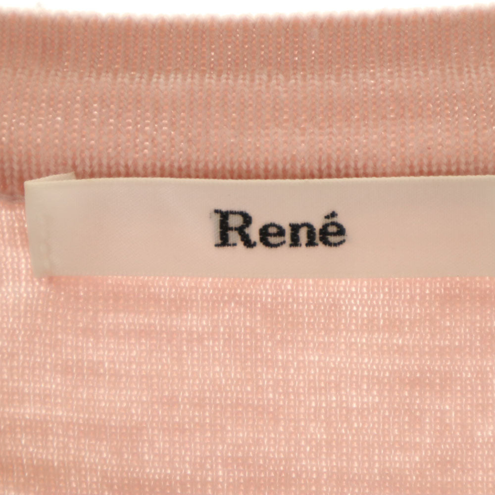 Rene ルネ ウール 日本製 ジップジャケット 36 ピンク レディース
