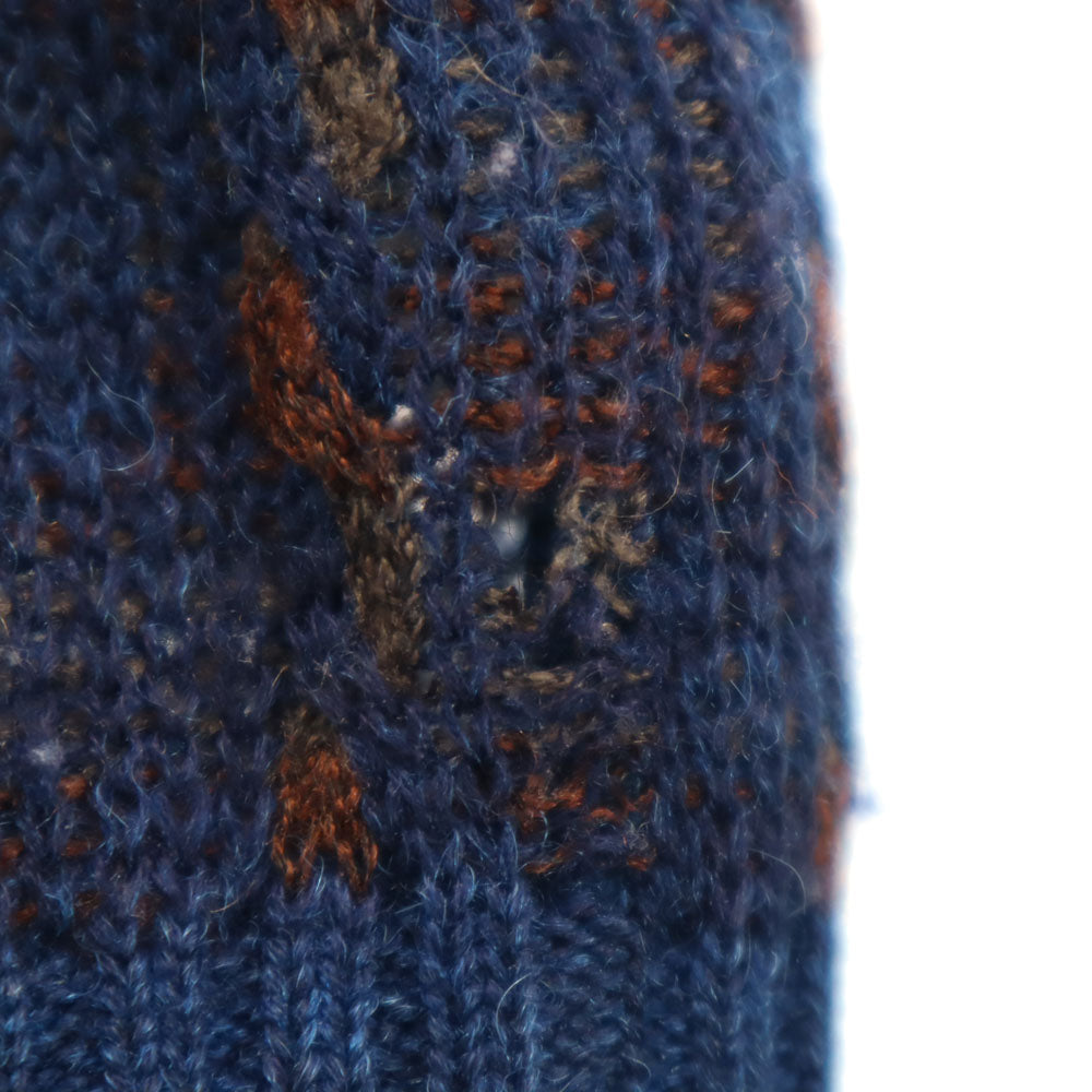 YVES SAINT LAURENT イヴサンローラン 90s オールド Vネック ニットベスト M ネイビー メンズ