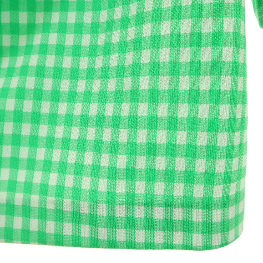 70s ヴィンテージ チェック柄 長袖 ウエスタンシャツ 15 1/2 グリーン レディース