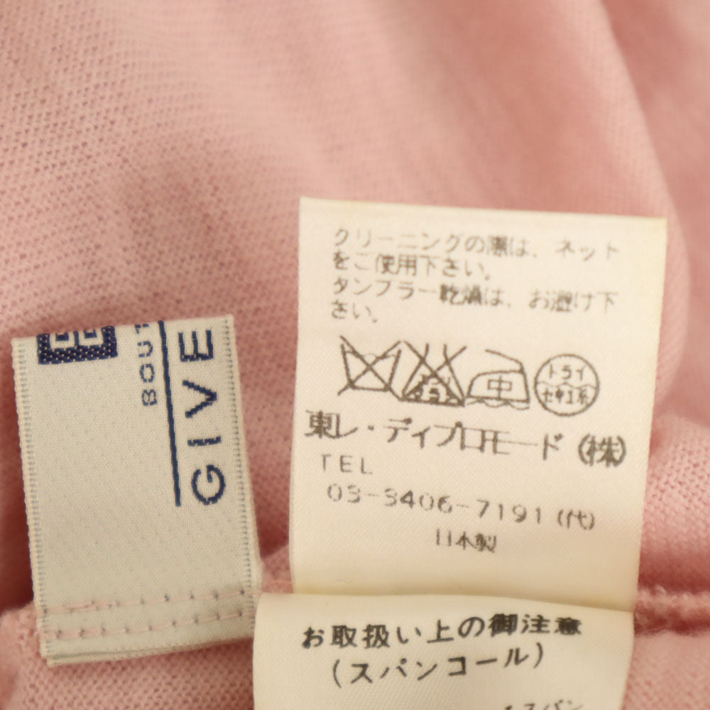 GIVENCHY ジバンシィ 90s 日本製 オールド 7分袖 ハイネック ニット M ピンク レディース