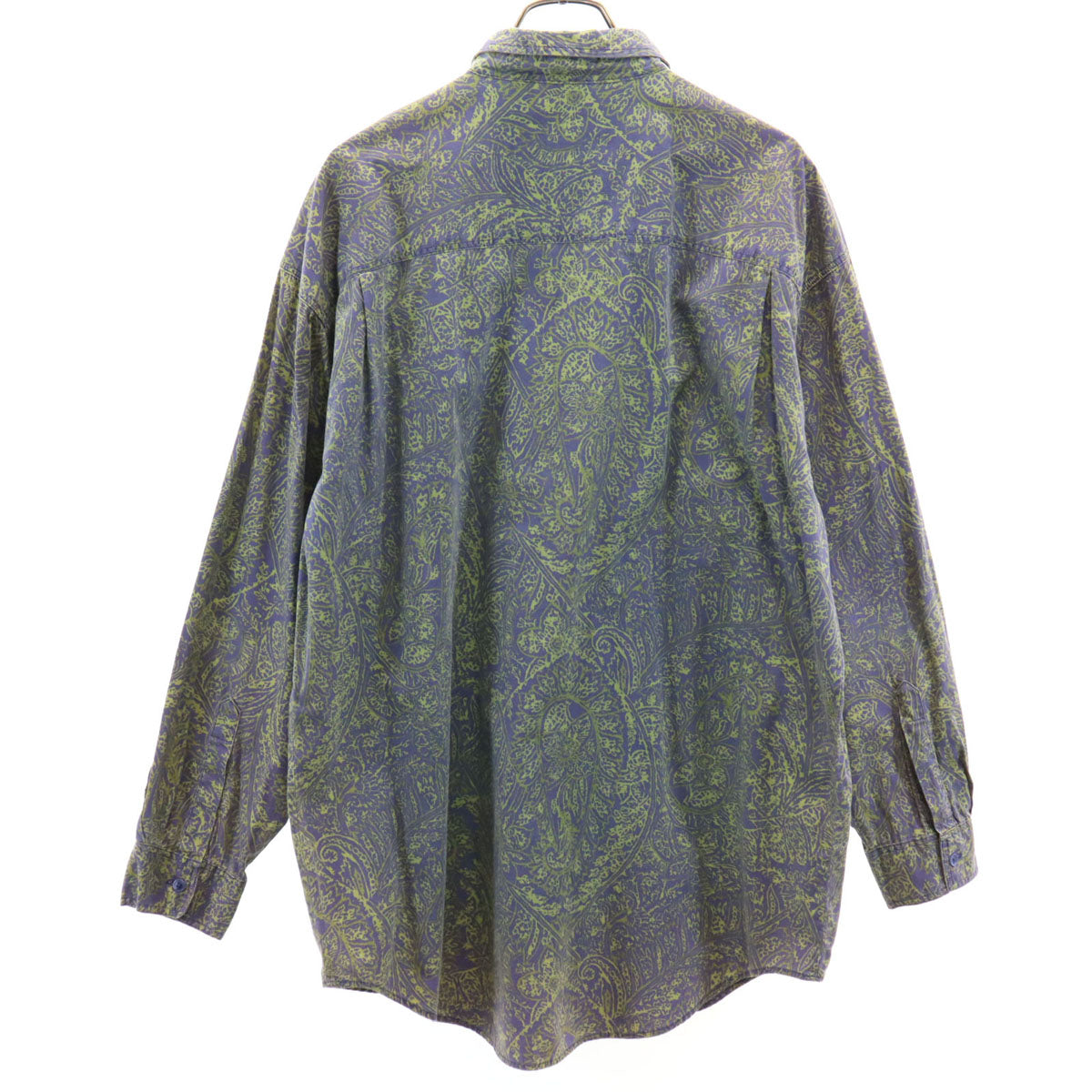 NUOVO 90s オールド ペイズリー柄 長袖 ボタンダウンシャツ XL パープル 他 メンズ
