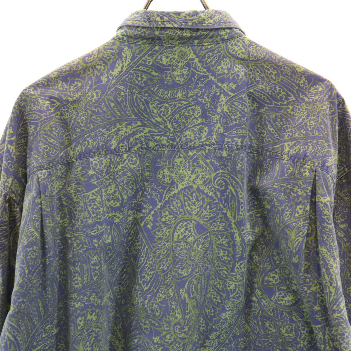NUOVO 90s オールド ペイズリー柄 長袖 ボタンダウンシャツ XL パープル 他 メンズ
