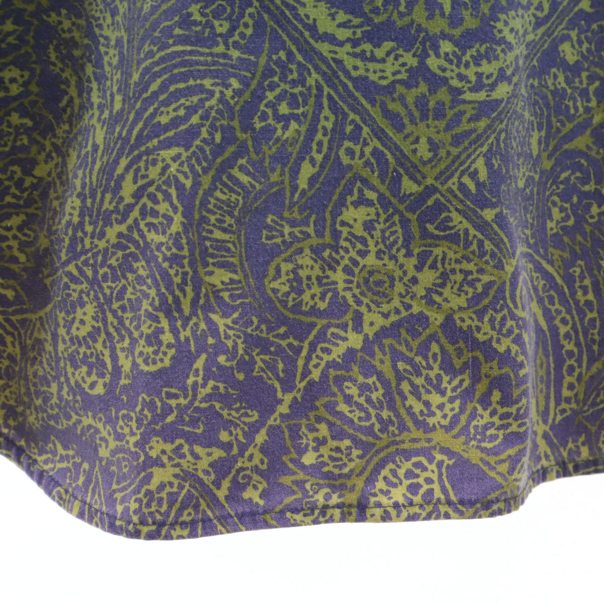 NUOVO 90s オールド ペイズリー柄 長袖 ボタンダウンシャツ XL パープル 他 メンズ