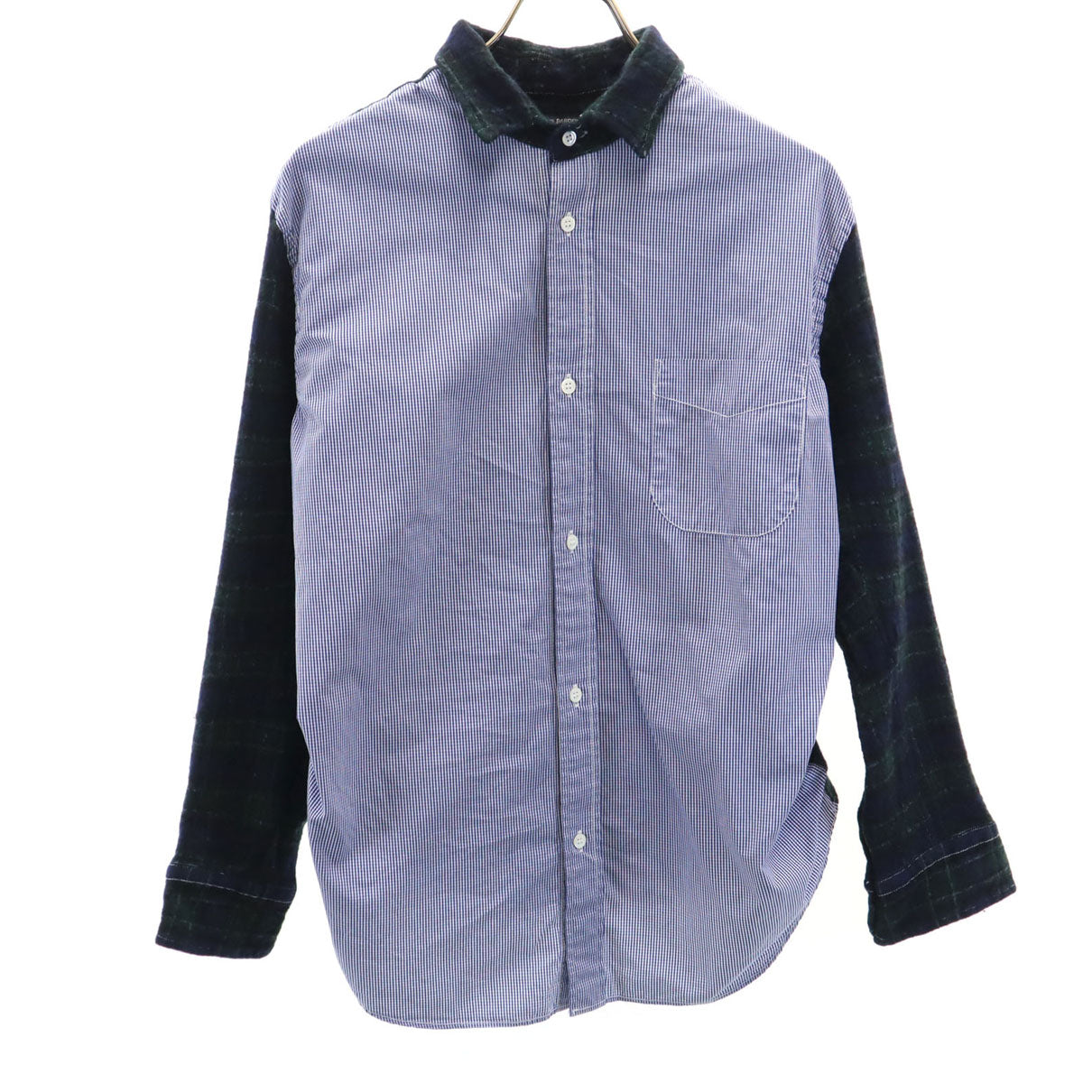 COMME des GARCONS HOMME コムデギャルソンオム 2018年 チェック柄 長袖 ネルシャツ M ネイビー 他 HB-B040 メンズ