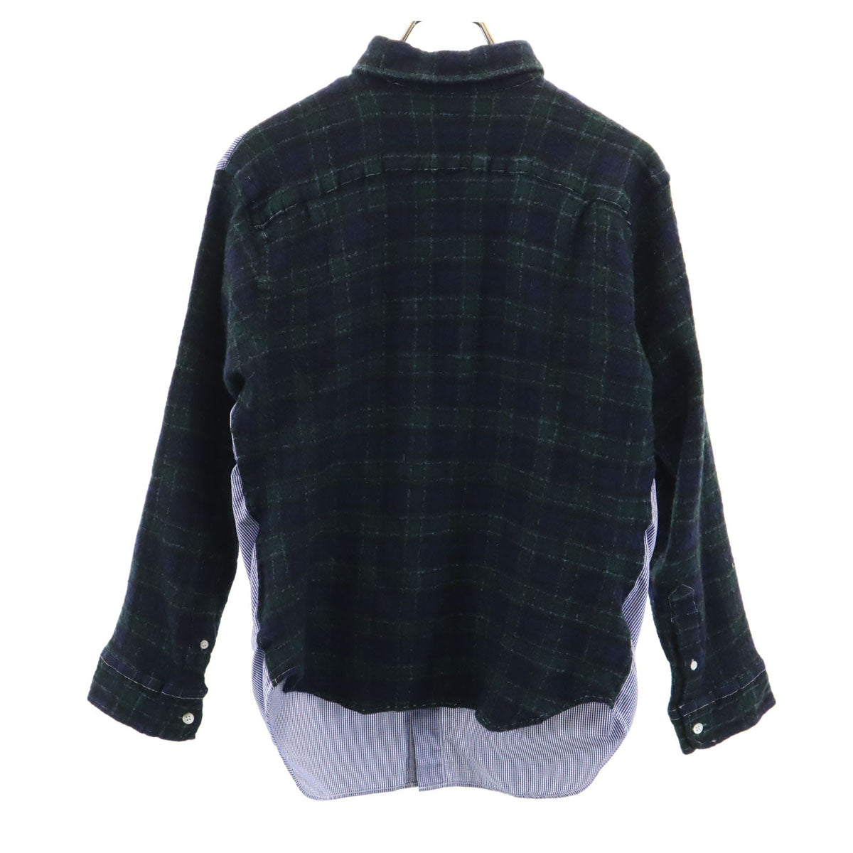 COMME des GARCONS HOMME コムデギャルソンオム 2018年 チェック柄 長袖 ネルシャツ M ネイビー 他 HB-B040 メンズ