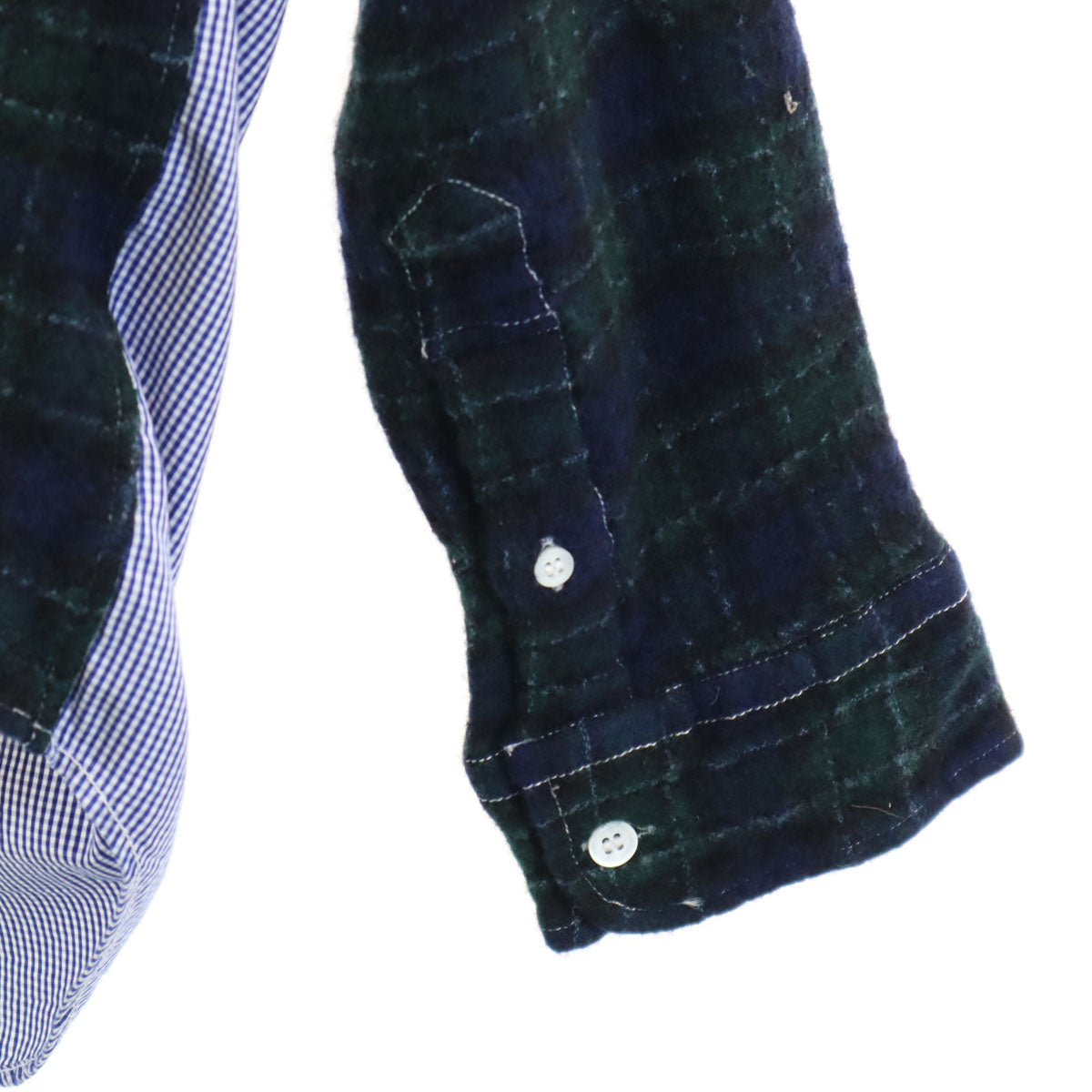 COMME des GARCONS HOMME コムデギャルソンオム 2018年 チェック柄 長袖 ネルシャツ M ネイビー 他 HB-B040 メンズ