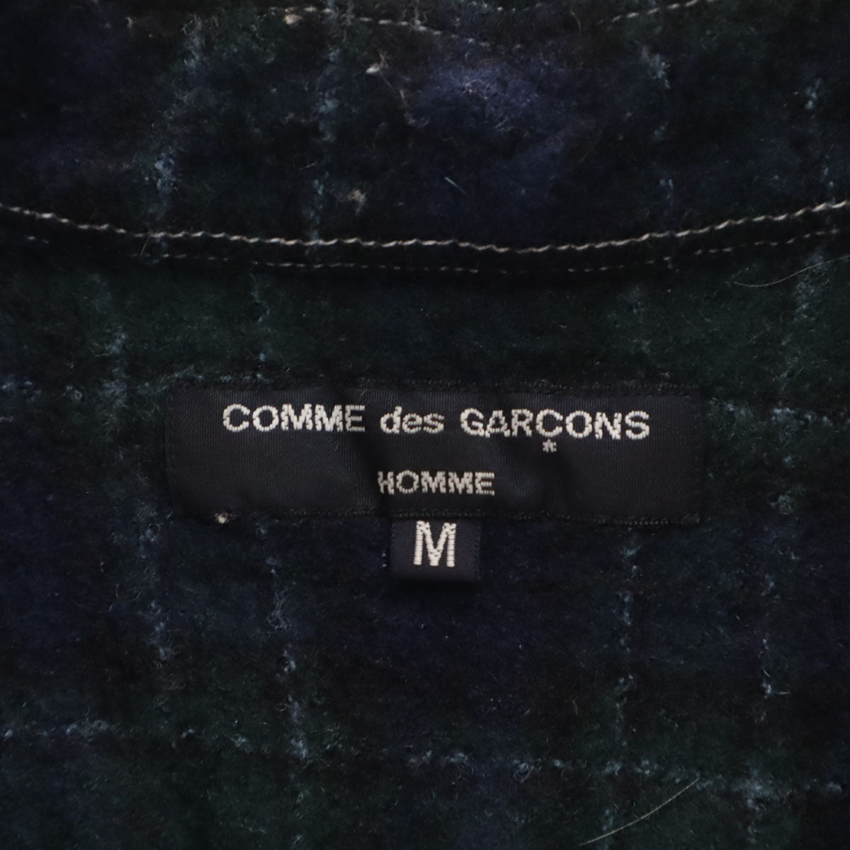 COMME des GARCONS HOMME コムデギャルソンオム 2018年 チェック柄 長袖 ネルシャツ M ネイビー 他 HB-B040 メンズ
