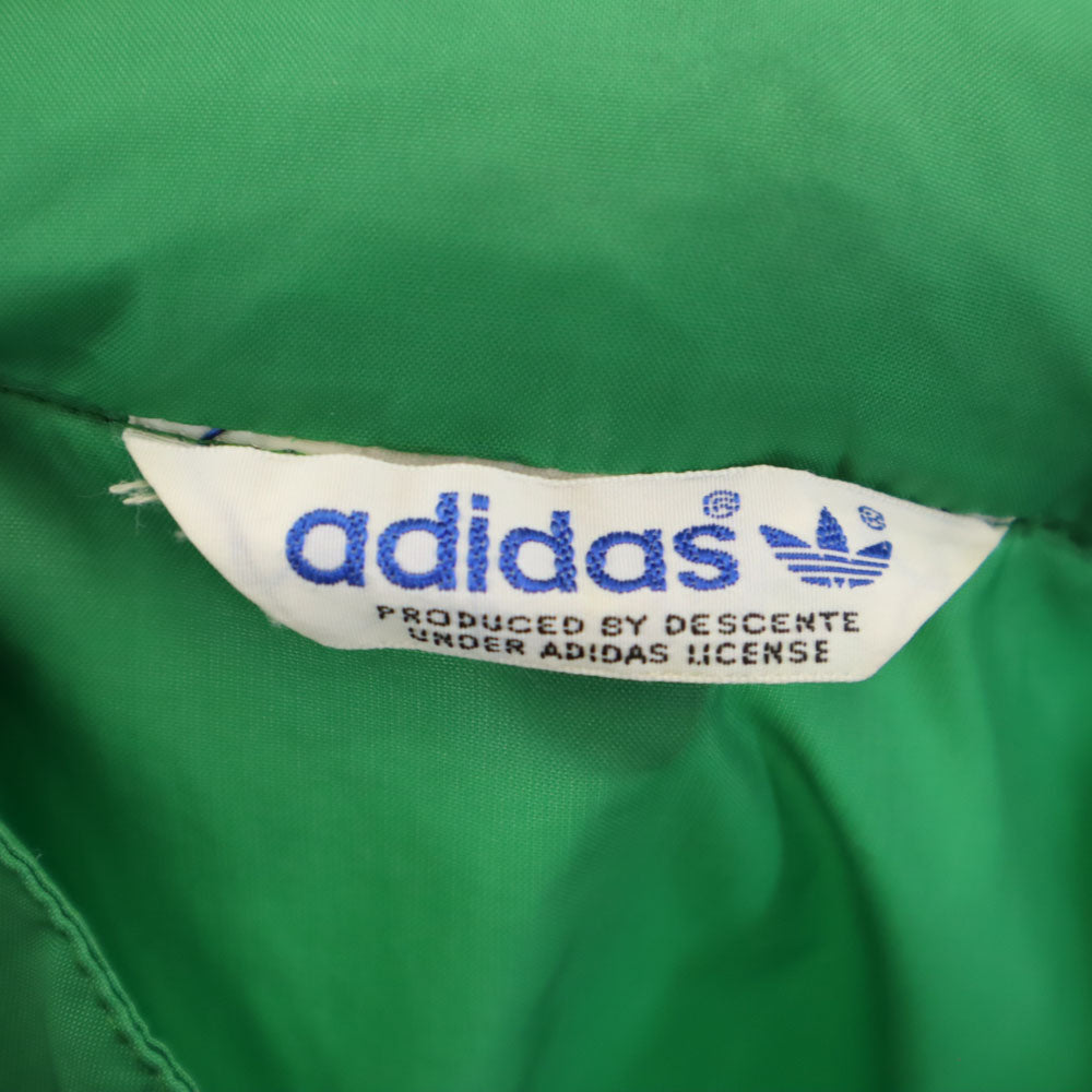 アディダス 70s 80s ヴィンテージ デサント製 トレフォイルロゴ ナイロンジャケット S グリーン adidas フード付き メンズ