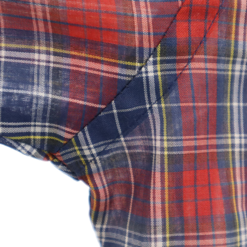 McGregor マクレガー 90s オールド 衿芯 チェック柄 長袖 ボタンダウンシャツ L レッド×ブルー メンズ