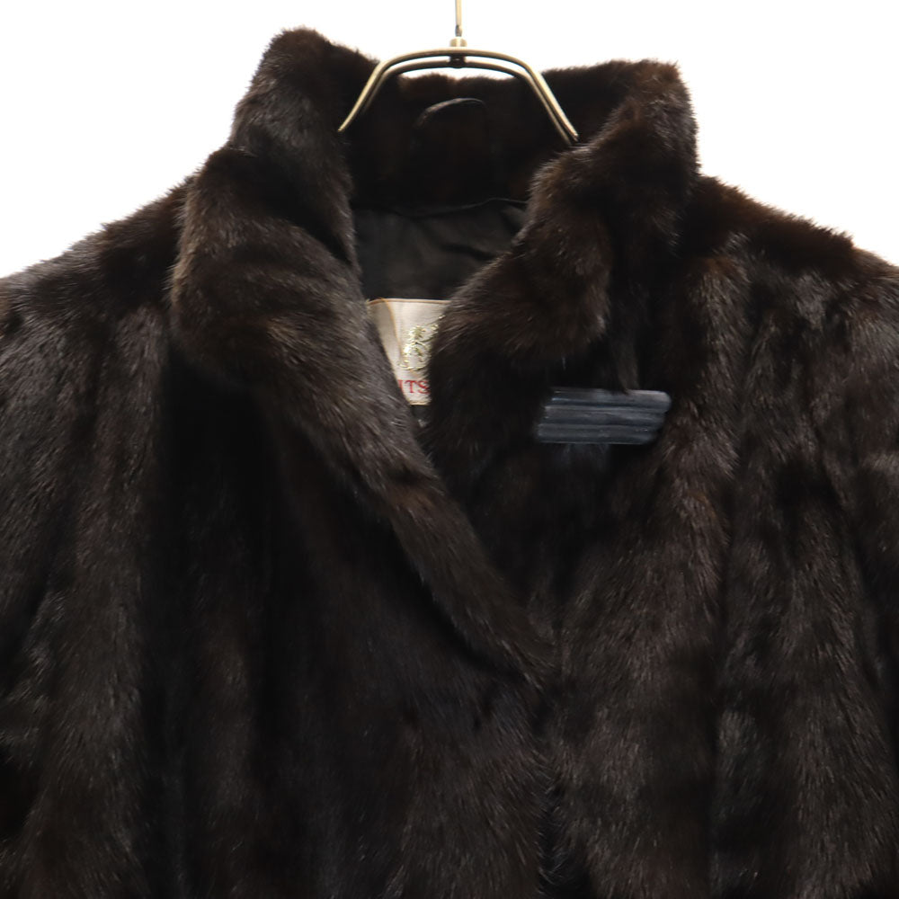 MITSUKOSHI ミツコシ 毛皮コート 9 ブラウン SAGAMINK レディース