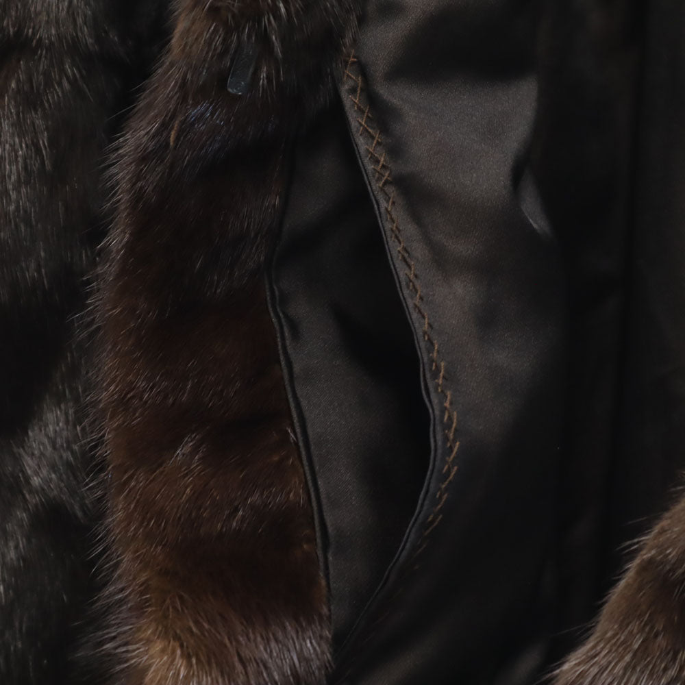 MITSUKOSHI ミツコシ 毛皮コート 9 ブラウン SAGAMINK レディース