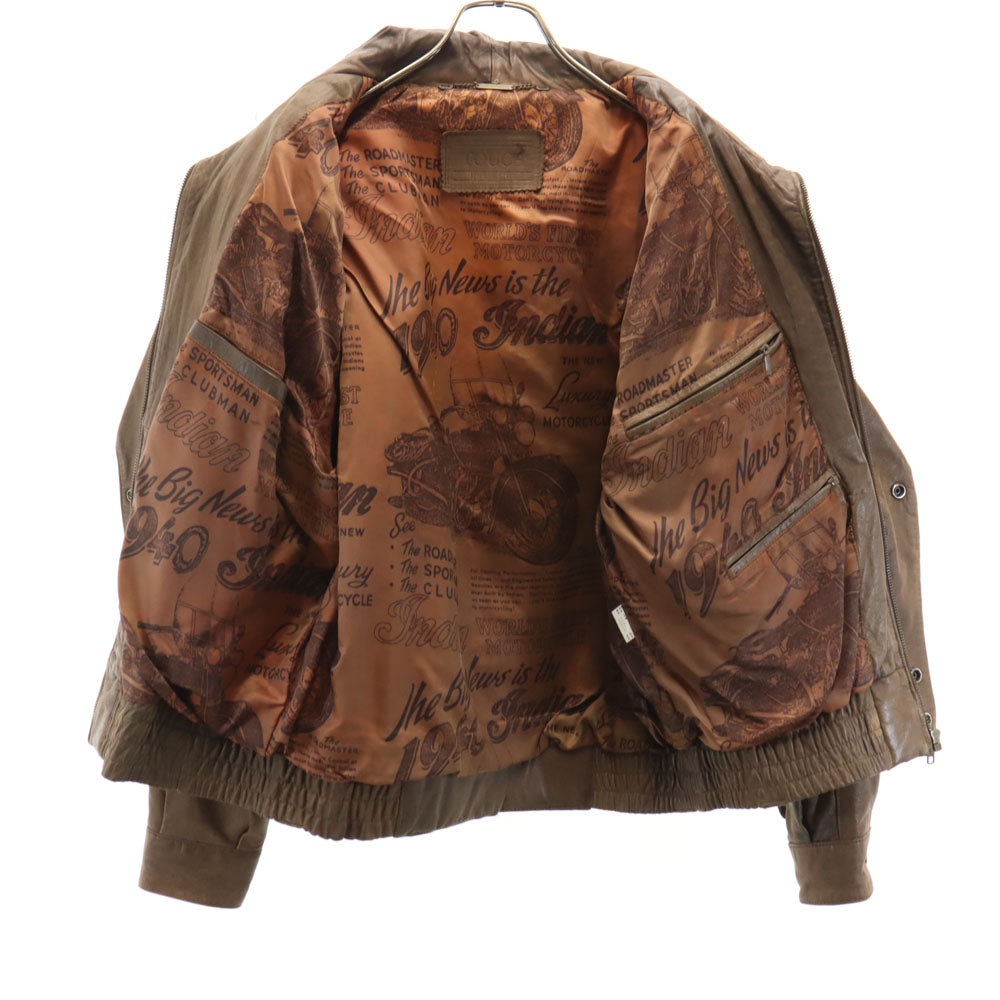 TOUCH 牛革 レザージャケット ブラウン メンズ