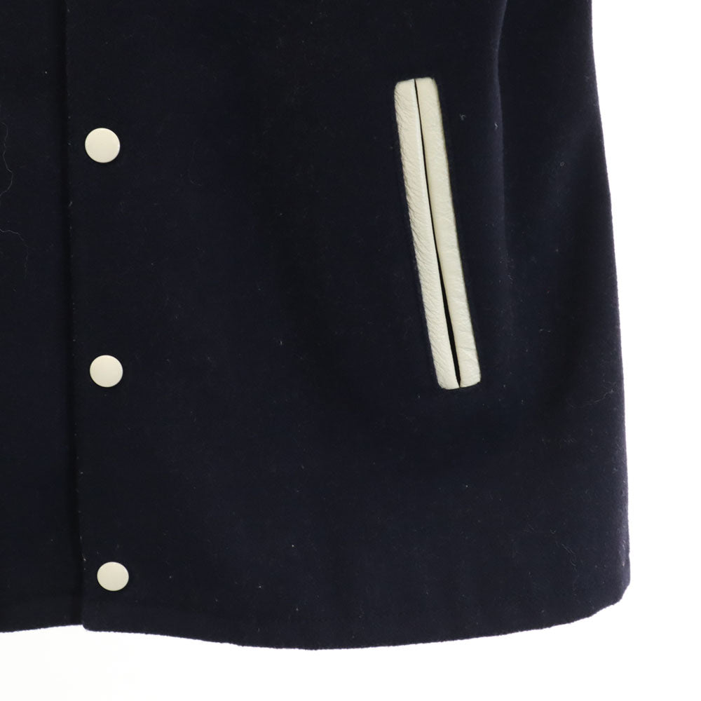 ジャーナルスタンダード 牛革レザー切替 スタジャン M ネイビー JOURNAL STANDARD ジャケット メンズ