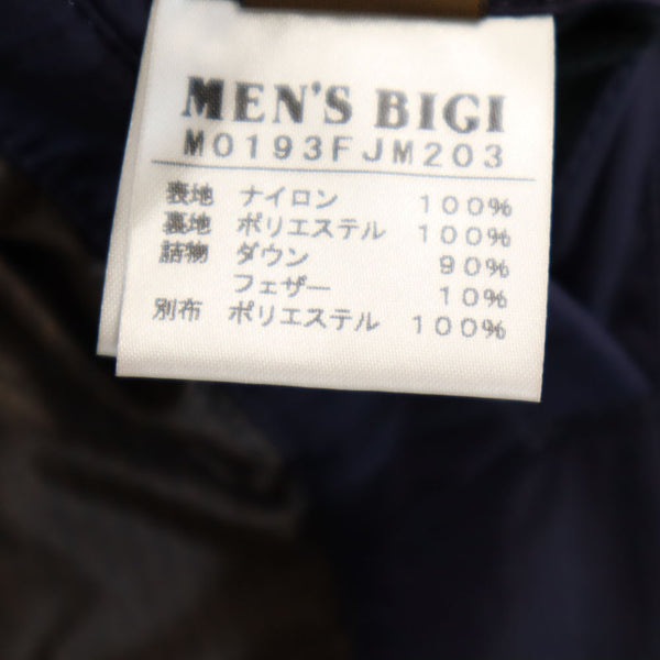 美品 ディストリクション メンズビギ ダウンジャケット LL ネイビー DISTINCTION MEN'S BIGI メンズ